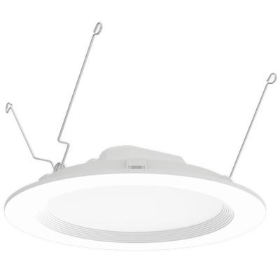 RAB Lighting 6" LED Wafer Retrofit Downlight, Baffle Trim, 11 | 13 | 15W, CCT Selectable, 1,021 thru 1,421 Lumens, 120V, WFRETRO6B