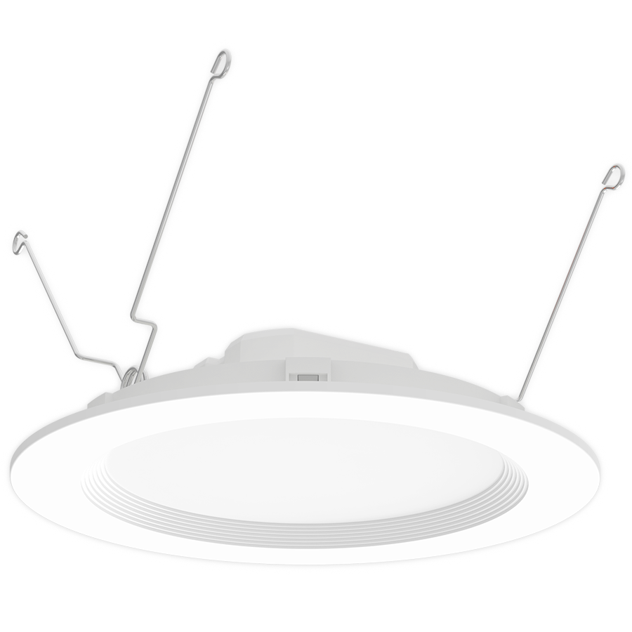 RAB Lighting 6" LED Wafer Retrofit Downlight, Baffle Trim, 11 | 13 | 15W, CCT Selectable, 1,021 thru 1,421 Lumens, 120V, WFRETRO6B