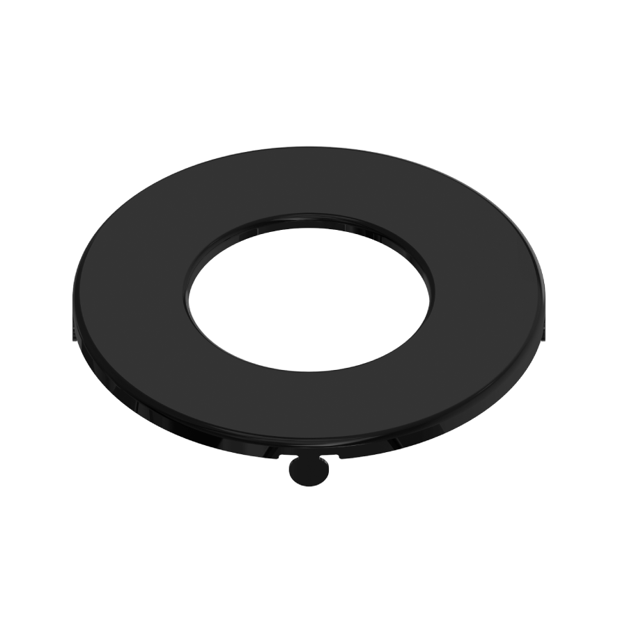RAB Lighting WAFER Trim Ring, 3 In., Round, Smooth, Black, WFRL-TRIM-3R-BS