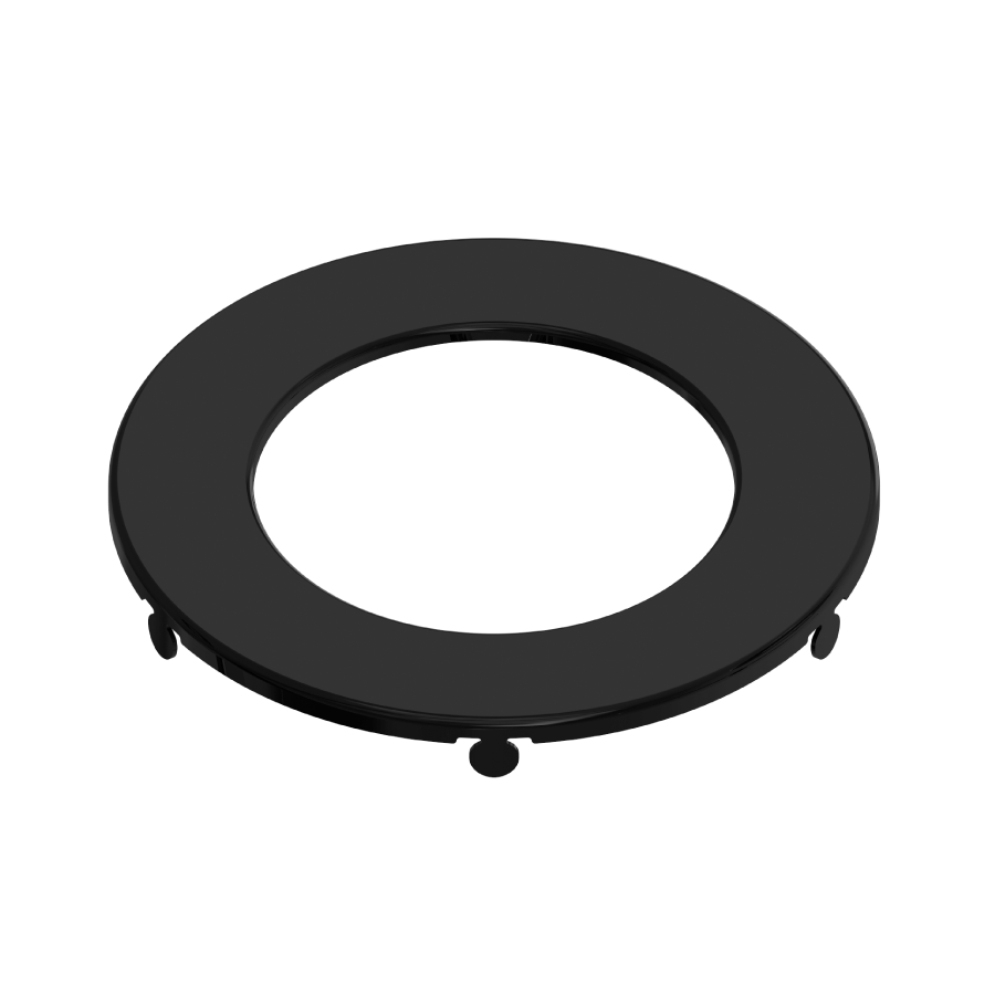 RAB Lighting WAFER 4" Trim Round Smooth, Black, WFRL-TRIM-4R-BS