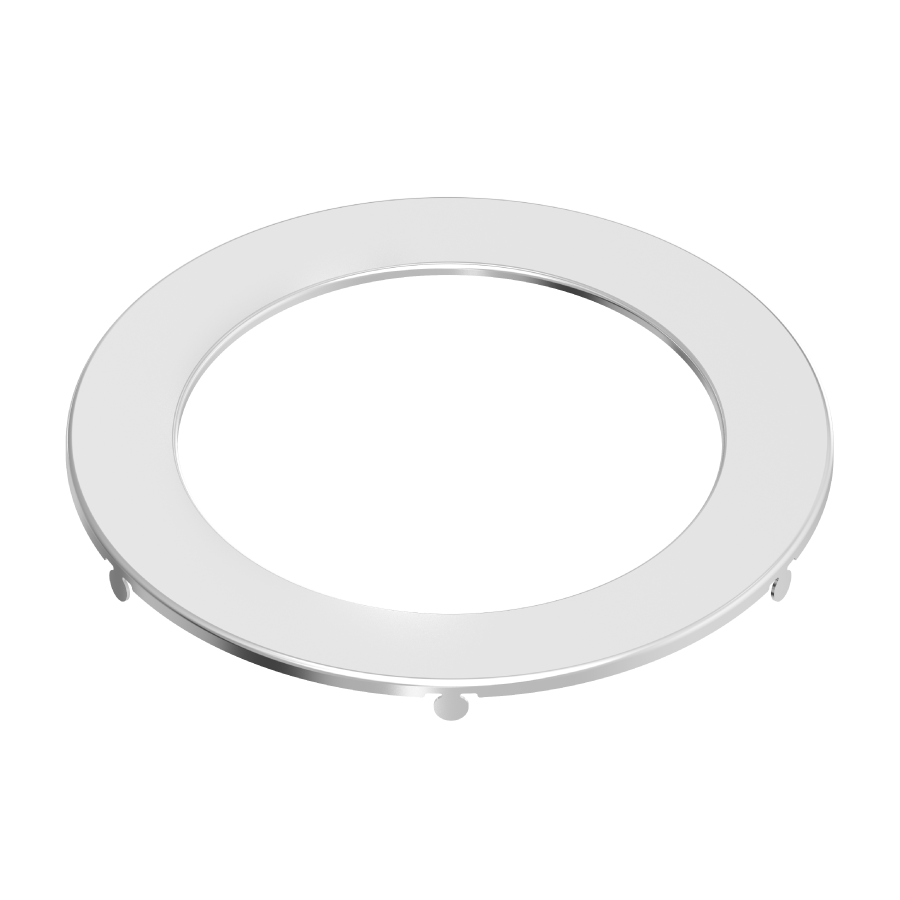 RAB Lighting WAFER 6" Trim Round Smooth, Brushed Nickel, WFRL-TRIM-6R-BNS