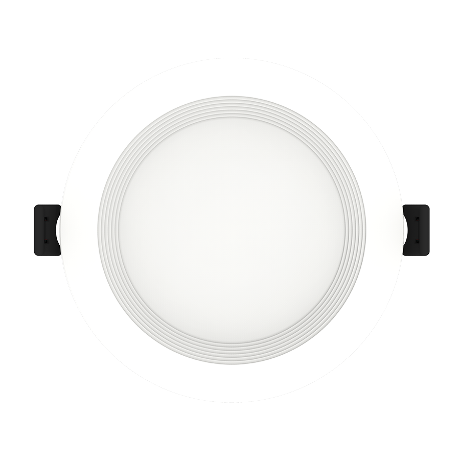 RAB Lighting 4" 9 Watt LED Edge-Lit Wafer Downlight, Baffle Trim, CCT Selectable, 120V, WFRL4R99FA120WB