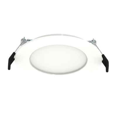 RAB Lighting 4" 10.5 Watt LED Edge-Lit Wafer Downlight, Smooth Trim, CCT Selectable, 800 Lumens, 120V, WFRL4R10.59FA120WS