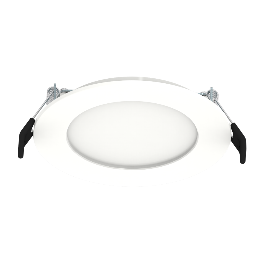 RAB Lighting 4" 10.5 Watt LED Edge-Lit Wafer Downlight, Smooth Trim, CCT Selectable, 800 Lumens, 120V, WFRL4R10.59FA120WS