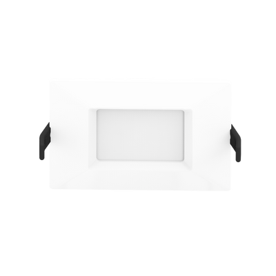 RAB Lighting 4" 9 Watt LED Edge-Lit Wafer Downlight, Square Smooth Trim, CCT Selectable, 120V, WFRL4S99FA120WS