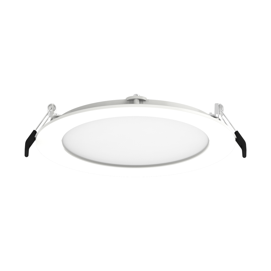 RAB Lighting 13W 6-Inch Edge-Lit Wafer, 3000K, 90 CRI, IC Rated, White, WFRL6R13930120WS