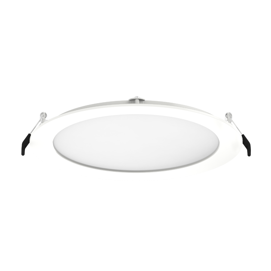 RAB Lighting 8" 23 Watt LED Edge-Lit Wafer Downlight, Smooth Trim, CCT Selectable, 120-277V, WFRL8R239FADWS