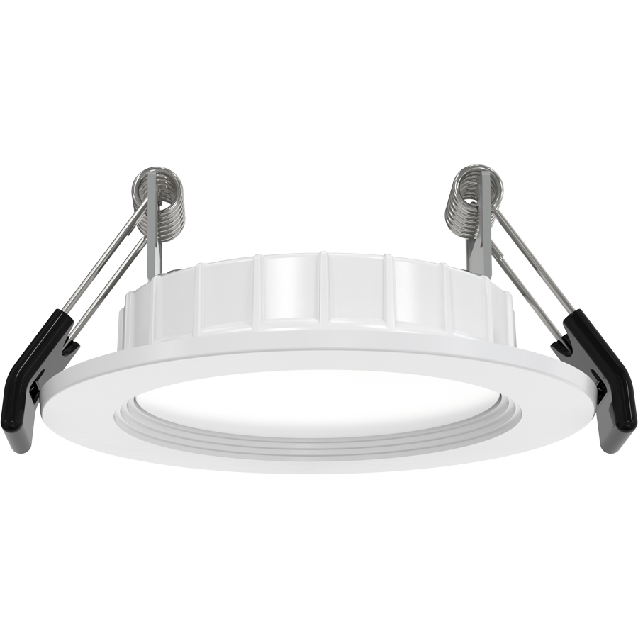 RAB Lighting WFRX Edge-Lit Wafer, 2 In., 10/8/6W, CRI90, CCT Selectable, 120V, TRIAC, Baffle White, WFRX-2B