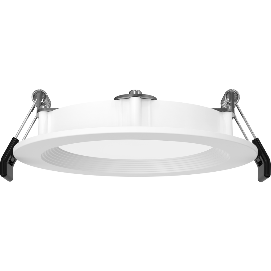 RAB Lighting WFRX Edge-Lit Wafer, 4 In., 12/10/8W, CRI90, CCT Selectable, 120-277V, TRIAC/ELV, Baffle White, WFRX-4BD