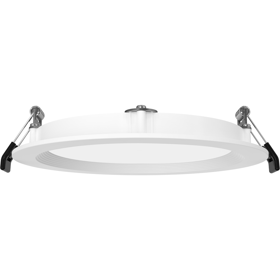RAB Lighting WFRX 6 In. Edge-Lit Wafer Downlight, 15/13/11W, CCT Selectable, CRI 90, 120-277V, White Baffle, WFRX-6BD