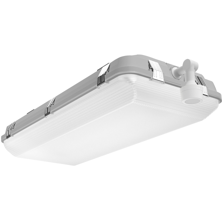 RAB Lighting WHALE 2' High Power, 135/100/70W, CCT Selectable, LightCloud Blue, Microwave Occupancy Sensor, Gray, WHALE2H/LCBS/MVS