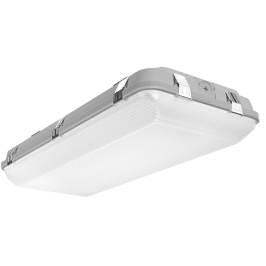RAB Lighting WHALE 2', 90/75/60W, CCT Selectable, Microwave Occupancy Sensor, Battery Backup, Gray, WHALE2/MVS/E