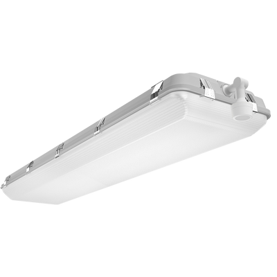 RAB Lighting WHALE 4-ft High Power Linear Fixture, 265/225/145W, CCT Selectable, LightCloud Blue, Microwave Sensor, Battery Backup, Gray, WHALE4H/LCBS/MVS/E