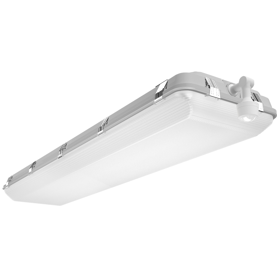 RAB Lighting WHALE 4 ft., 160/140/120W, CCT Selectable, Passive Infrared Sensor, Gray, WHALE4/LCBS