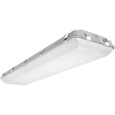 RAB Lighting WHALE 4-ft High Power Linear Fixture, 265/225/145W, CCT Selectable, Microwave Sensor, Battery Backup, Gray, WHALE4H/MVS/E