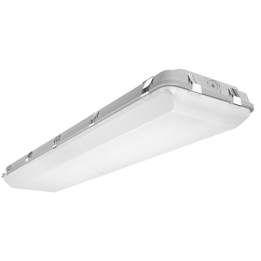 RAB Lighting WHALE 4-ft High Power Linear Fixture, 265/225/145W, CCT Selectable, LightCloud Blue, PIR Sensor, Battery Backup, Gray, WHALE4H/LCBS/E