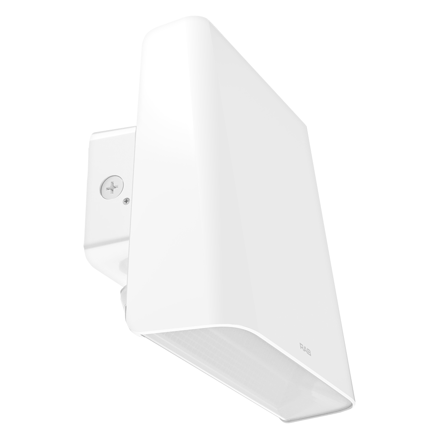 RAB Lighting WPLEDL Large Wall Pack, 58/85/113W, CCT Selectable, 120-277V, Microwave Motion Sensor, LightCloud Blue, White, WPLEDLW/LCBS/MVS