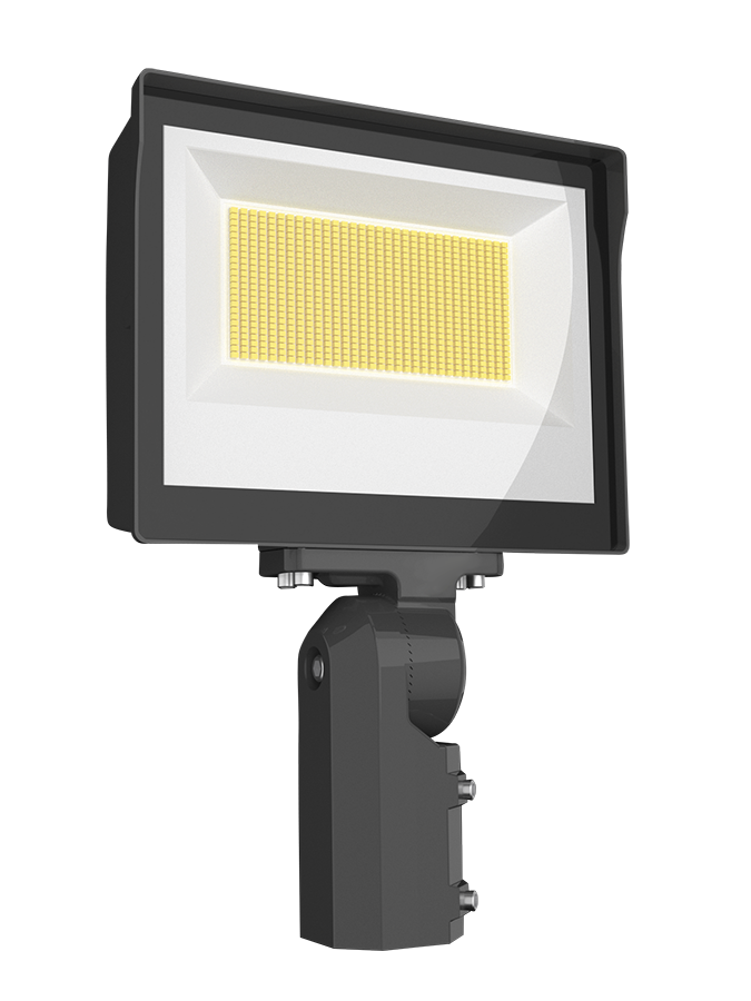 RAB Lighting X17 Flood Light, 140W, CCT Selectable, Slipfitter, 480V, Bronze, X17FA140SF/480