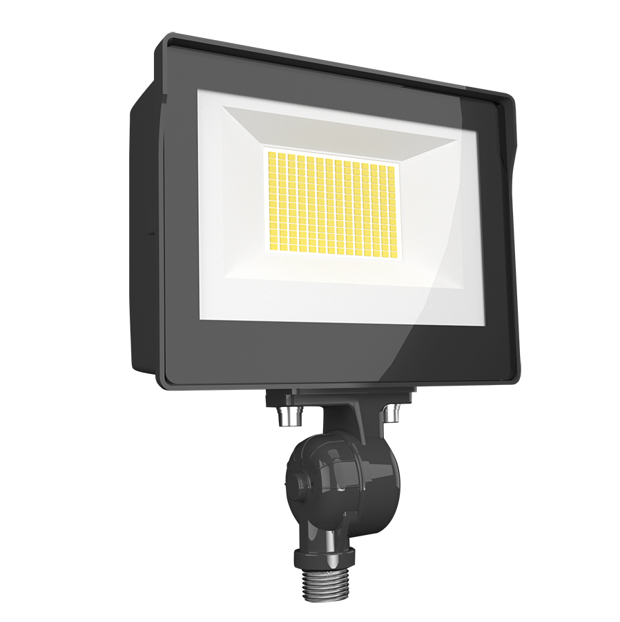 RAB Lighting X17 Flood Light, 15W, CCT Selectable, Knuckle Mount, Bronze, X17FA15