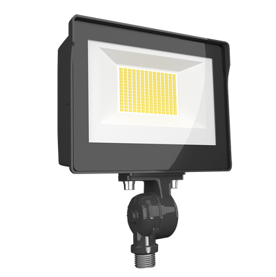 RAB Lighting X17 LED Flood Light, Knuckle Mount, Photocell, CCT Selectable, 1,991 thru 5,034 Lumens, 120-277V, Bronze, X17XFU35