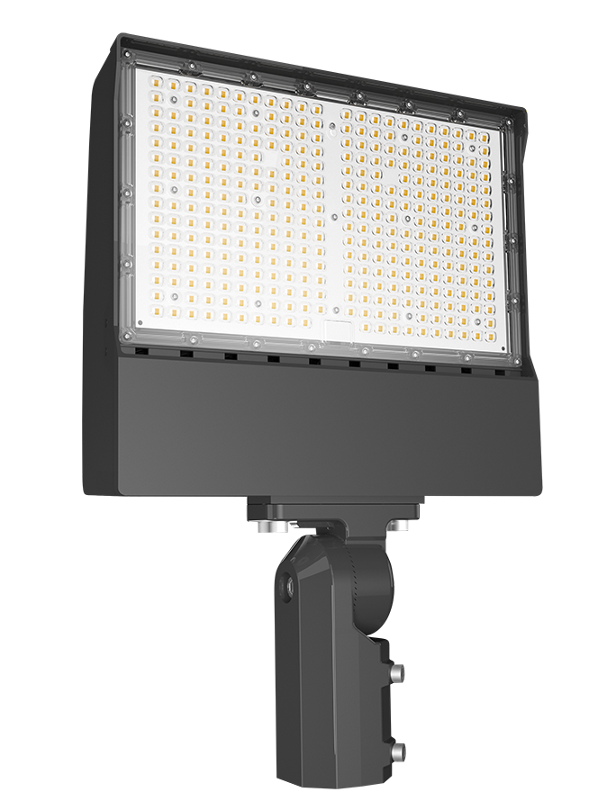 RAB Lighting X17 LED Area Light, 205/150/100W, CCT Selectable, 480V, Slipfitter, Photocell, Bronze, X17XFU205SF/480/PCT