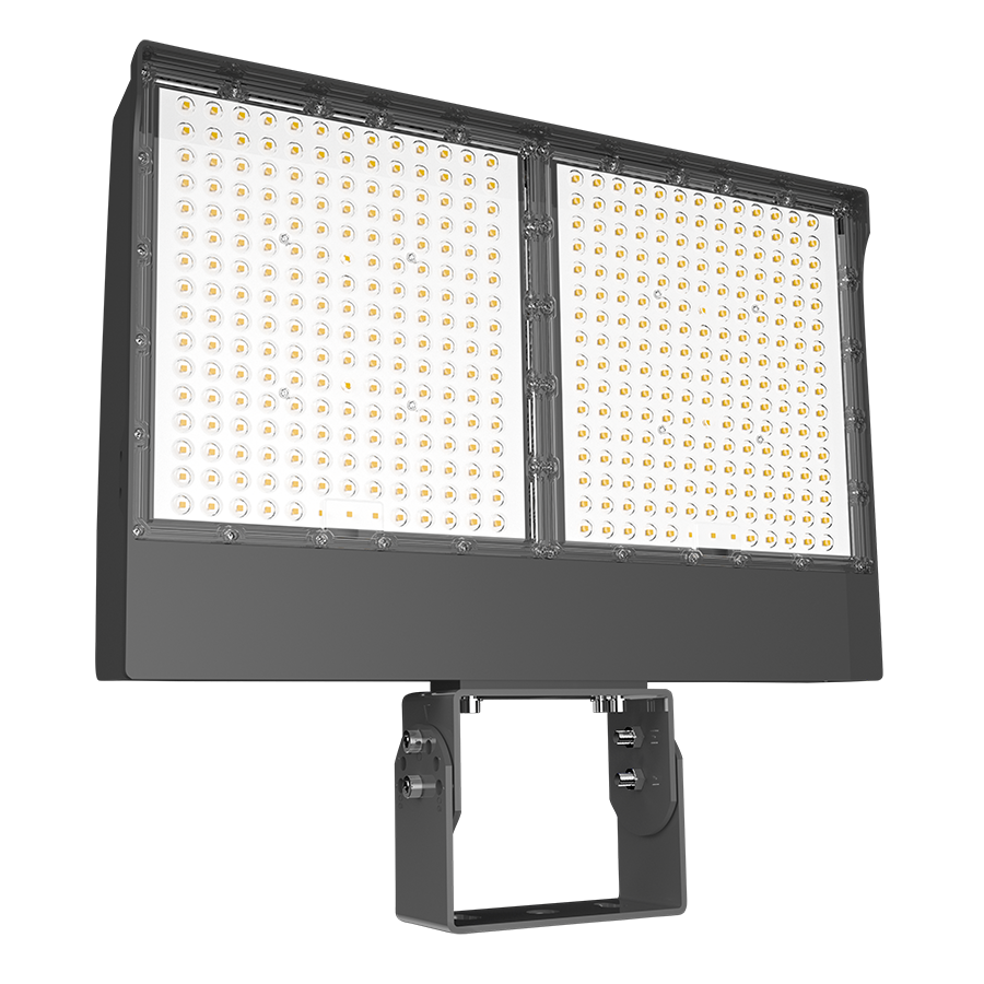 RAB Lighting X17 LED Area Light, 330/250/175W, CCT Selectable, 480V, Trunnion, Photocell, Bronze, X17XFU330T/480/PCT