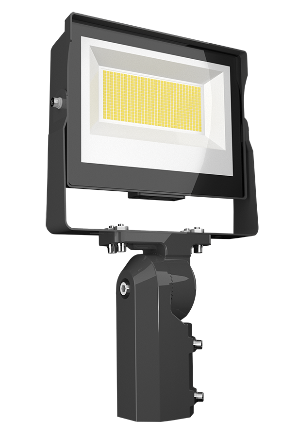 RAB Lighting 80 Watt X17 LED Flood Light, Slipfitter Mount, Photocell, CCT Selectable, 11,509 Lumens, 120-277V, Bronze, X17FA80SF