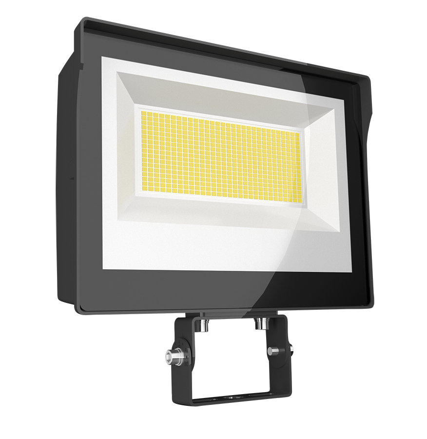 RAB Lighting 60 Watt X17 LED Flood Light, Trunnion Mount, Photocell, CCT Selectable, 8,372 Lumens, 120-277V, Bronze, X17FA60T