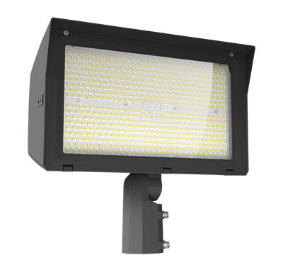 RAB Lighting X22 LED Flood Light, 250 | 220 | 190 | 150W, CCT Selectable, Slipfitter + Trunnion Mount, Photocell, 120-277V, Bronze, X22-250