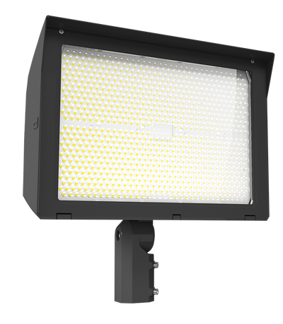 RAB Lighting X22 LED Flood Light, 420 | 380 | 340 | 300W, CCT Selectable, Slipfitter + Trunnion Mount, Photocell, 120-277V, Bronze, X22-420