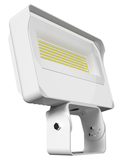 RAB Lighting X34 LED Flood Light, 70 | 80 | 90W, CCT Selectable, 10,313 thru 14,040 Lumens, Trunnion Mount, Photocell, 120-277V, White, X34LTW
