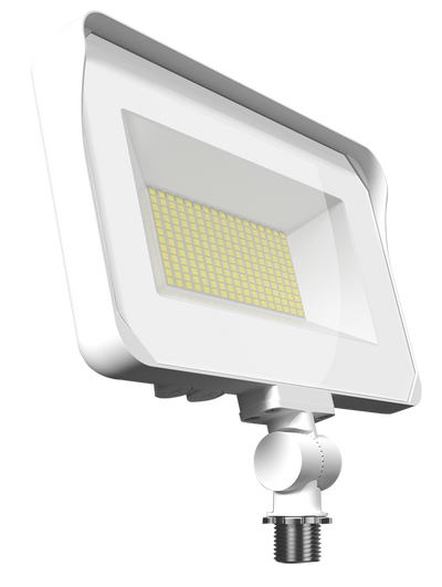 RAB Lighting X34 LED Flood Light, 45 | 55 | 65W, CCT Selectable, 6,346 thru 9,718 Lumens, Knuckle Mount, 120-277V, White, X34MW