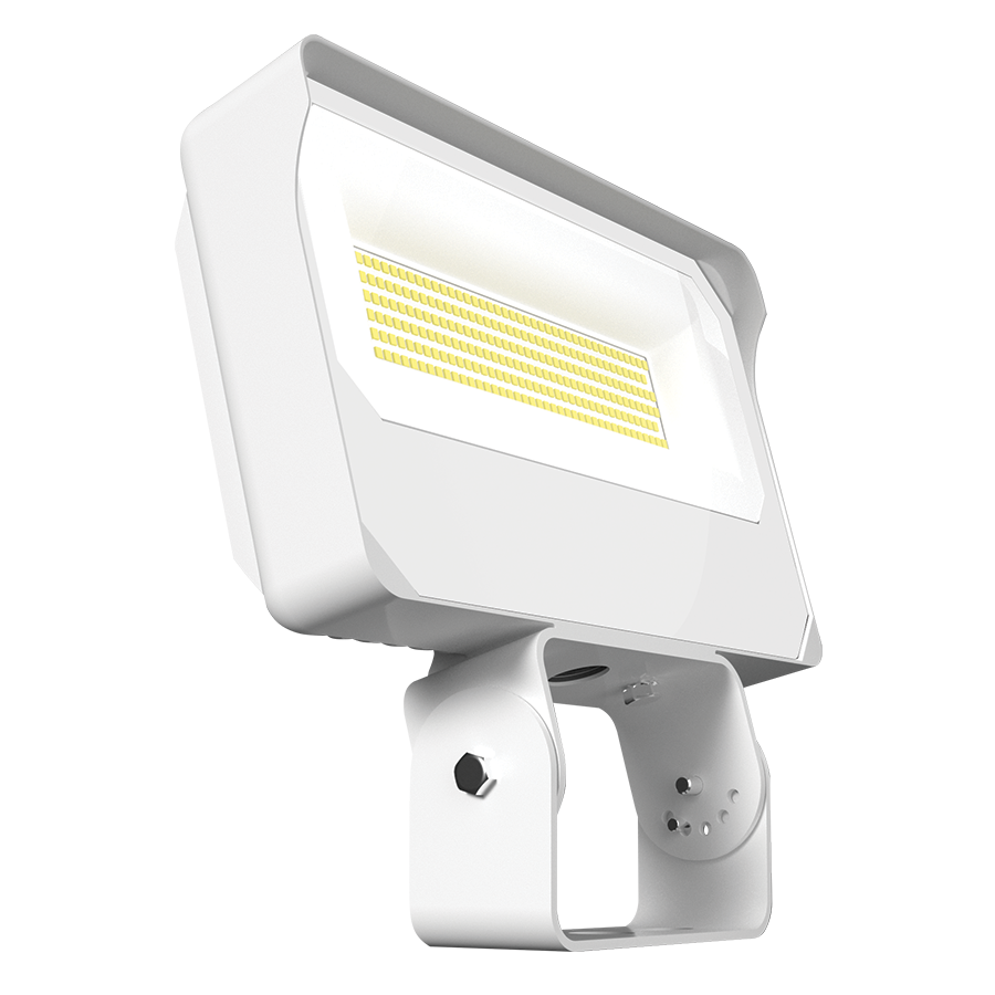 RAB Lighting X34LTW Area Light, 90W, RGB Tunable White, 120-277V, Trunnion, White, X34LTW/RGB