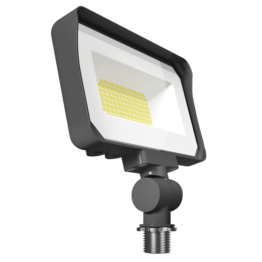 RAB Lighting X34 LED Flood Light, 30W, Tunable White RGB, 120-277V, Knuckle Mount, Bronze, X34S/RGB