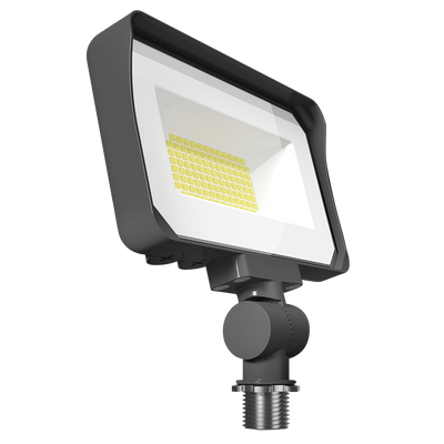 RAB Lighting X34 LED Flood Light, 30W, Tunable White RGB, 120-277V, Knuckle Mount, Bronze, X34S/RGB