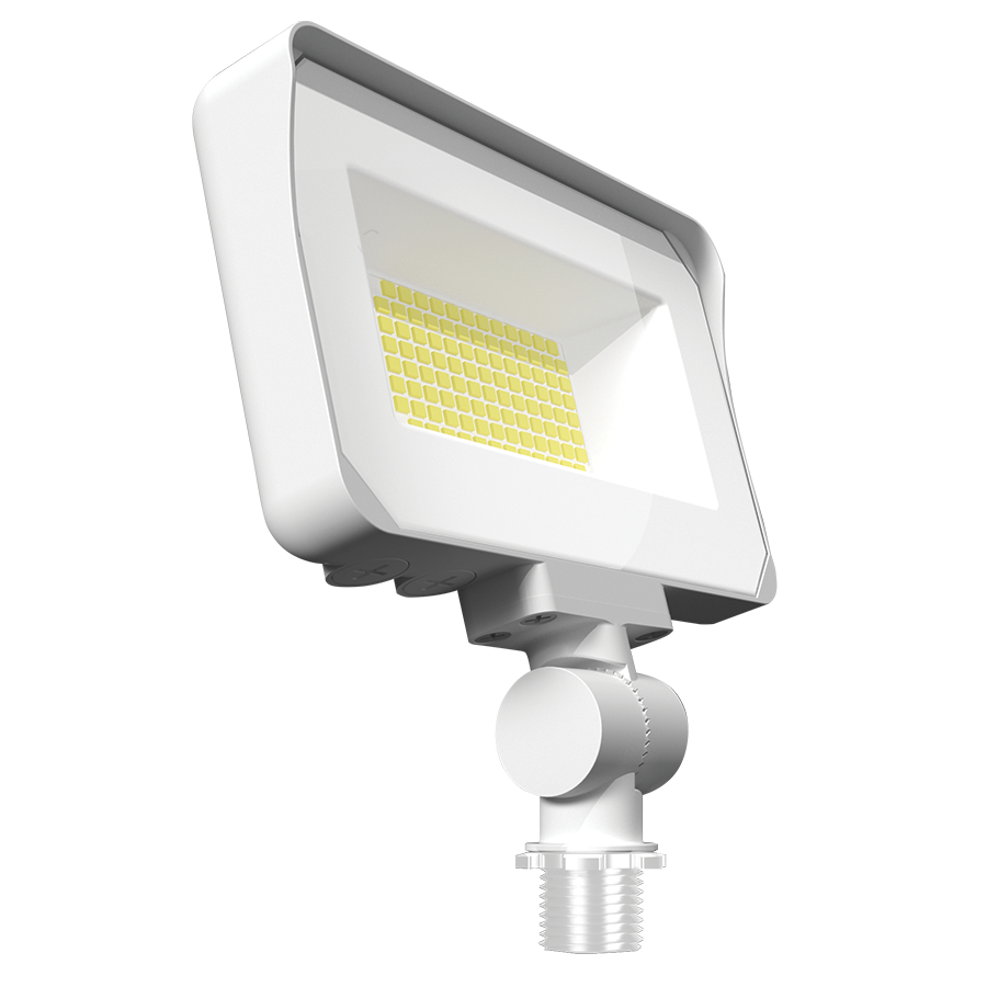 RAB Lighting X34 LED Flood Light, 30W, Tunable White RGB, 120-277V, Knuckle Mount, White, X34SW/RGB