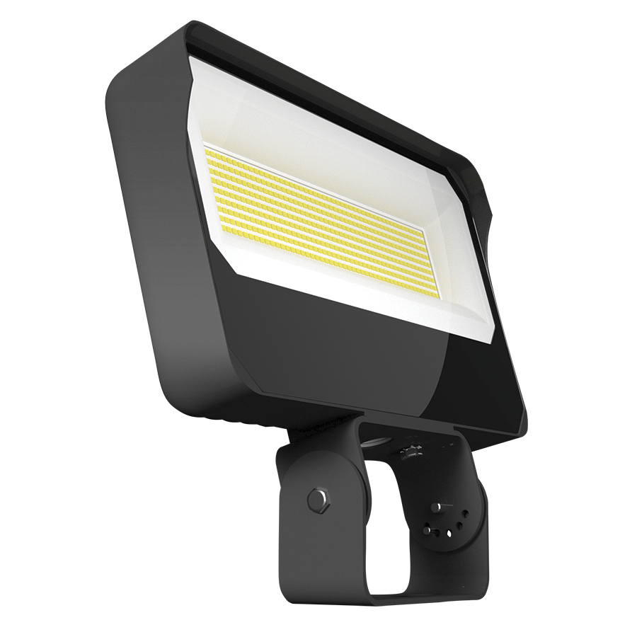 RAB Lighting X34 Trunnion Flood Light, 160W, RGB + Tunable White, 120-277V, Bronze, X34XXLT/RGB
