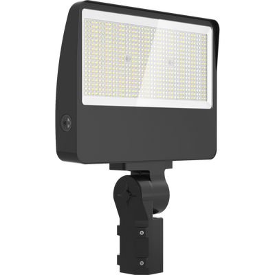 RAB Lighting XL22 Flood Light, 150/125/100/75W, CCT Selectable, Slipfitter + Trunnion, Photocell, Bronze, XL22-150