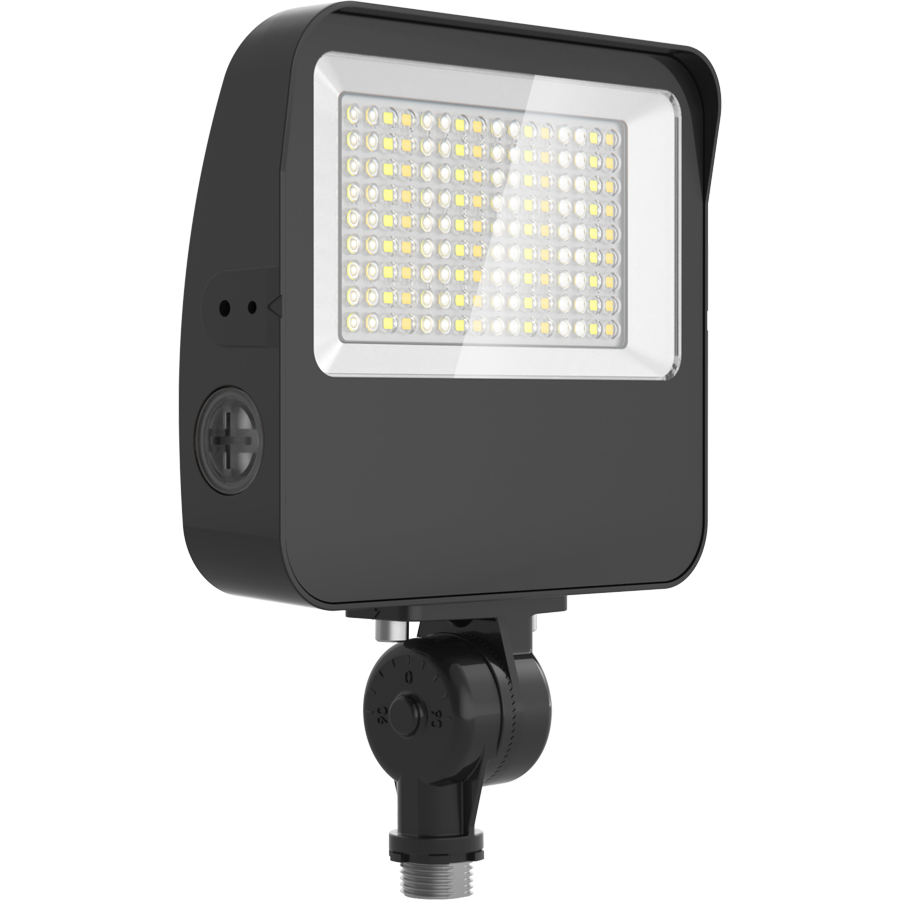 RAB Lighting XL22 Flood Light, 35/30/25/20W, CCT Selectable, Knuckle + Yoke, Photocell, Bronze, XL22-35
