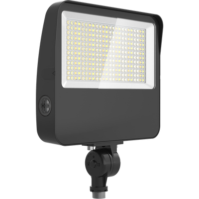 RAB Lighting XL22 Flood Light, 60/50/40/30W, CCT Selectable, Knuckle + Trunnion, Photocell, Bronze, XL22-60