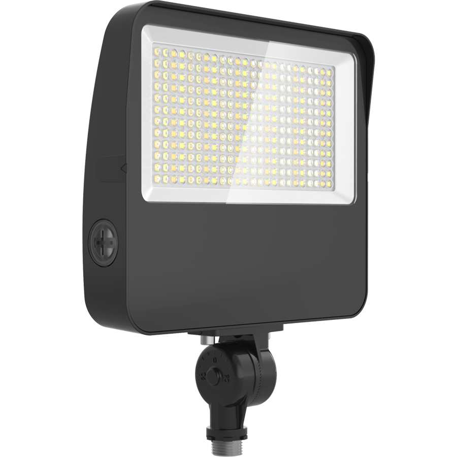 RAB Lighting XL22 Flood Light, 60/50/40/30W, CCT Selectable, Knuckle + Trunnion, Photocell, Bronze, XL22-60