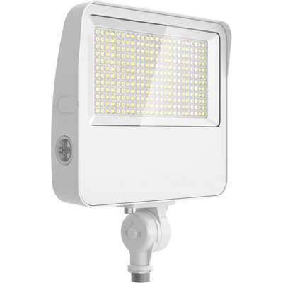RAB Lighting XL22 Flood Light, 60/50/40/30W, CCT Selectable, Knuckle + Trunnion, Photocell, White, XL22-60W