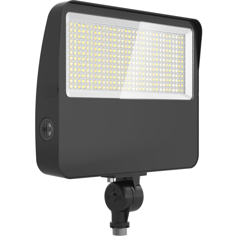 RAB Lighting XL22 Flood Light, 80/70/60/50W, CCT Selectable, Knuckle + Trunnion, Photocell, Bronze, XL22-80