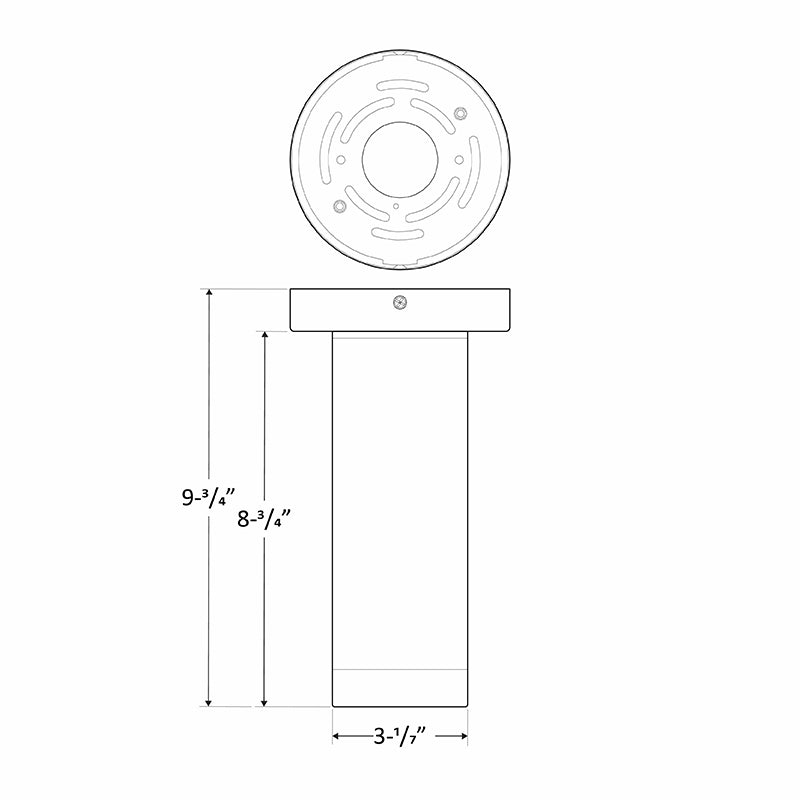 Westgate Mfg Ceiling Mount Cylinder, 5/7/9W, CCT Selectable, TRIAC & 0-10V Dimming, Black, CMC3-MCTP-DD-BK