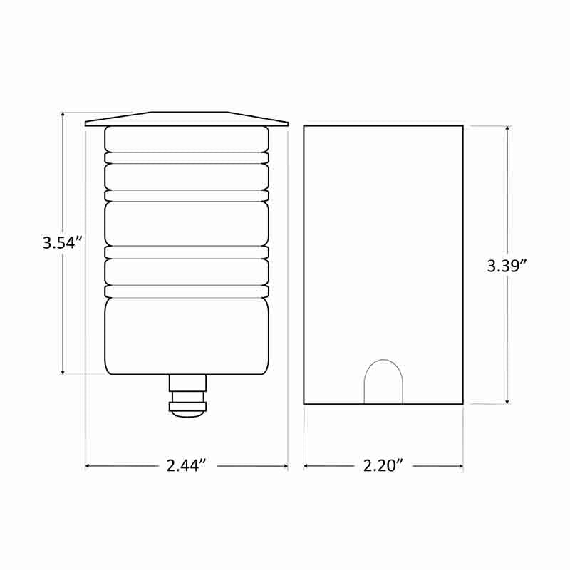 Westgate Mfg In-Ground Light, 3W, 290 lm, 4000K, 12VAC/DC, IP67, Stainless Steel, IGL-3W-40K