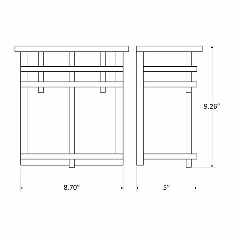 Westgate Mfg Outdoor Decorative Square Sconce, 12W, CCT Selectable, Oil-Rubbed Bronze, LDSS-MCT5-ORB