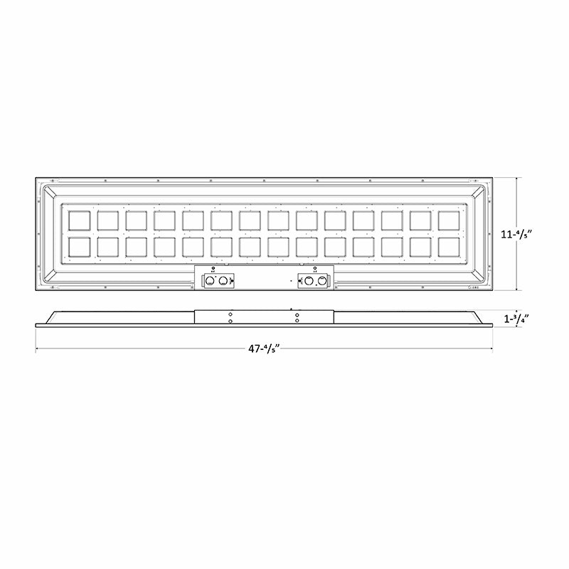 Westgate Mfg 1×4 Backlit Panel, 40W, 5000K, 0–10V Dimmable, LPNG-1X4-4KLM-50K-D