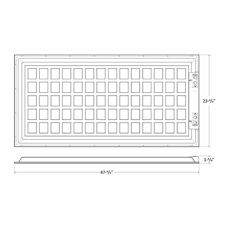 Westgate Mfg LED Backlit Panel Light, 50W, 4000K, 0-10V Dimmable, White, LPNG-2X4-5KLM-40K-D