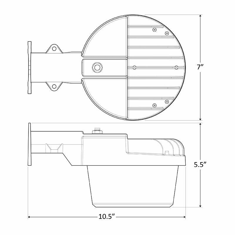 Westgate Mfg LR-ECO LED Barn Light, 20W, 3000K, 0-10V Dimmable, IP65, Photocell, Dark Bronze, LR-ECO-20W-30K-P