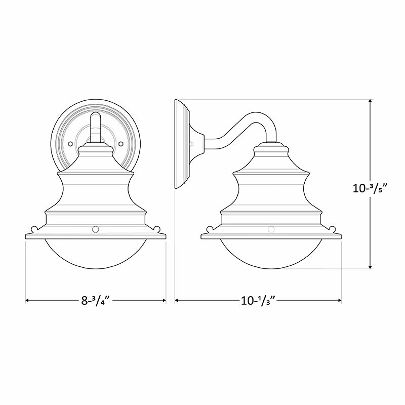 Westgate Mfg Seaside Wall Light, 12W, CCT Selectable, Oil-Rubbed Bronze, LRS-S-MCT5-ORB